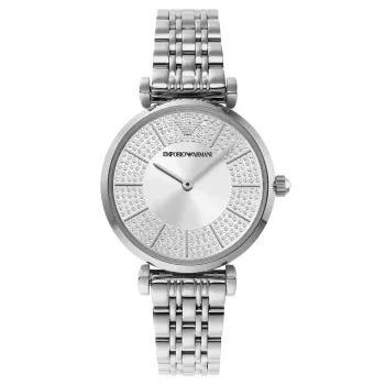 ARMANI sieviešu pulkstenis AR11445 32mm Nerūsējošais tērauds Sudraba ciparnīca