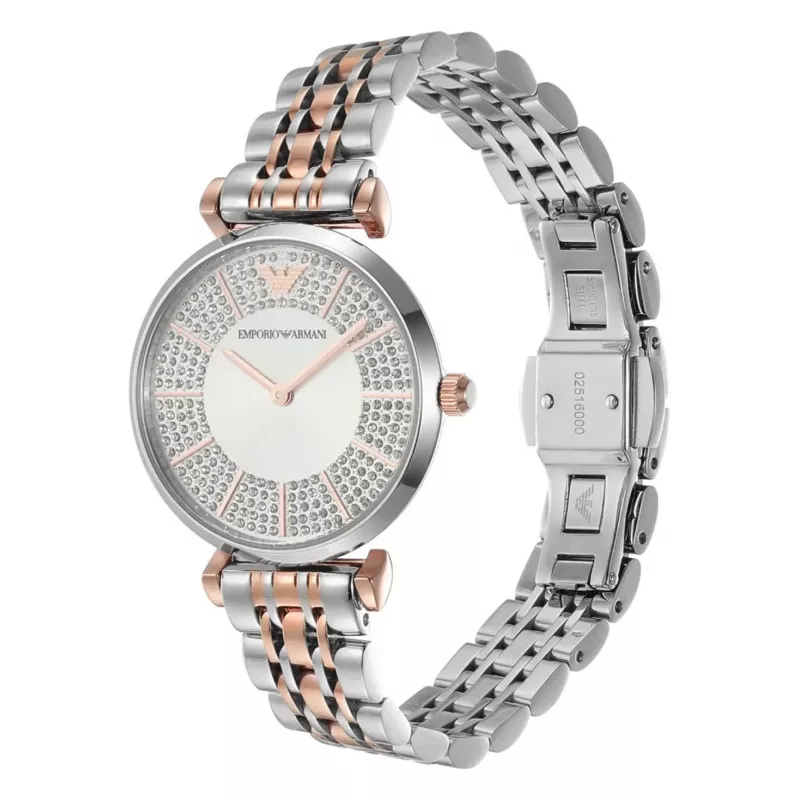 ARMANI Women's AR11537 Watch 32mm Stainless Steel Silver Dial