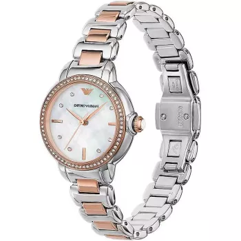 ARMANI Sieviešu AR11569 Gianni T-Bar kvarca pulkstenis 32mm sudraba nerūsējošais tērauds