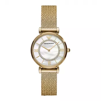 ARMANI Sieviešu pulkstenis AR11321 32mm Nerūsējošais tērauds Sudraba ciparnīca