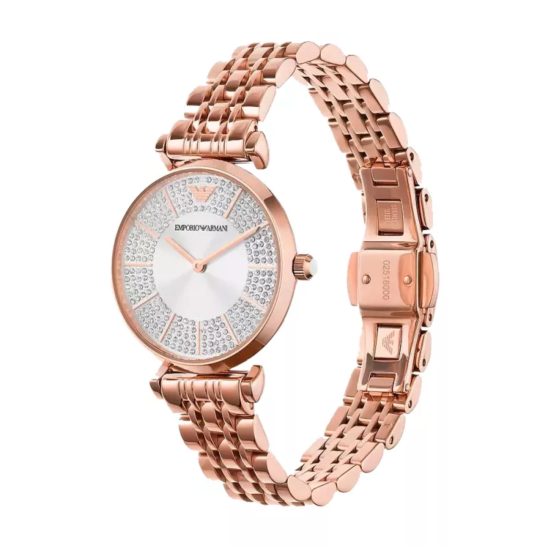 ARMANI sieviešu pulkstenis AR11446 32mm rožu zelta nerūsējošais tērauds