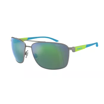 ARNETTE AN3089-745-8N Vīriešu taisnstūra saulesbrilles Matēti melni tumši pelēkas 65mm