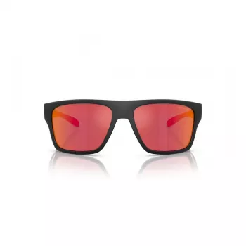 ARNETTE AN4330-27536Q Taisnstūra saulesbrilles Matēti melns Tumši pelēks spogulis sudrabs 63mm
