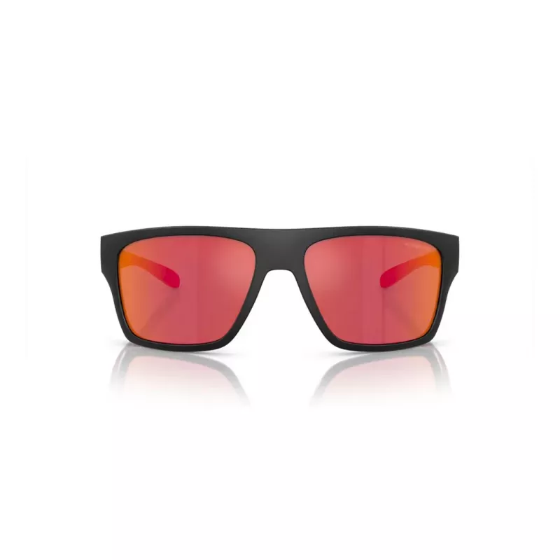 ARNETTE AN4330-27536Q Taisnstūra saulesbrilles Matēti melns Tumši pelēks spogulis sudrabs 63mm