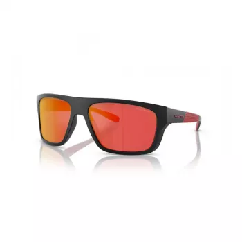 ARNETTE AN4330-27536Q Taisnstūra saulesbrilles Matēti melns Tumši pelēks spogulis sudrabs 63mm