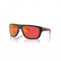 ARNETTE AN4330-27536Q Taisnstūra saulesbrilles Matēti melns Tumši pelēks spogulis sudrabs 63mm