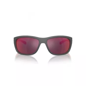 ARNETTE AN4337-28706Q Vīriešu taisnstūra saulesbrilles Matēti melnas pelēks spogulis 63mm