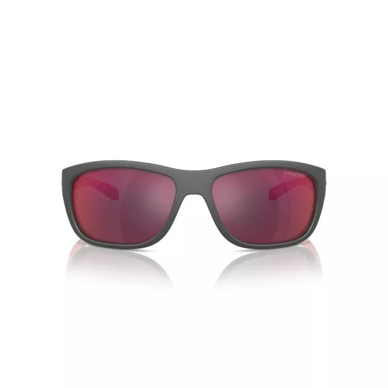 ARNETTE AN4337-28706Q Vīriešu taisnstūra saulesbrilles Matēti melnas pelēks spogulis 63mm