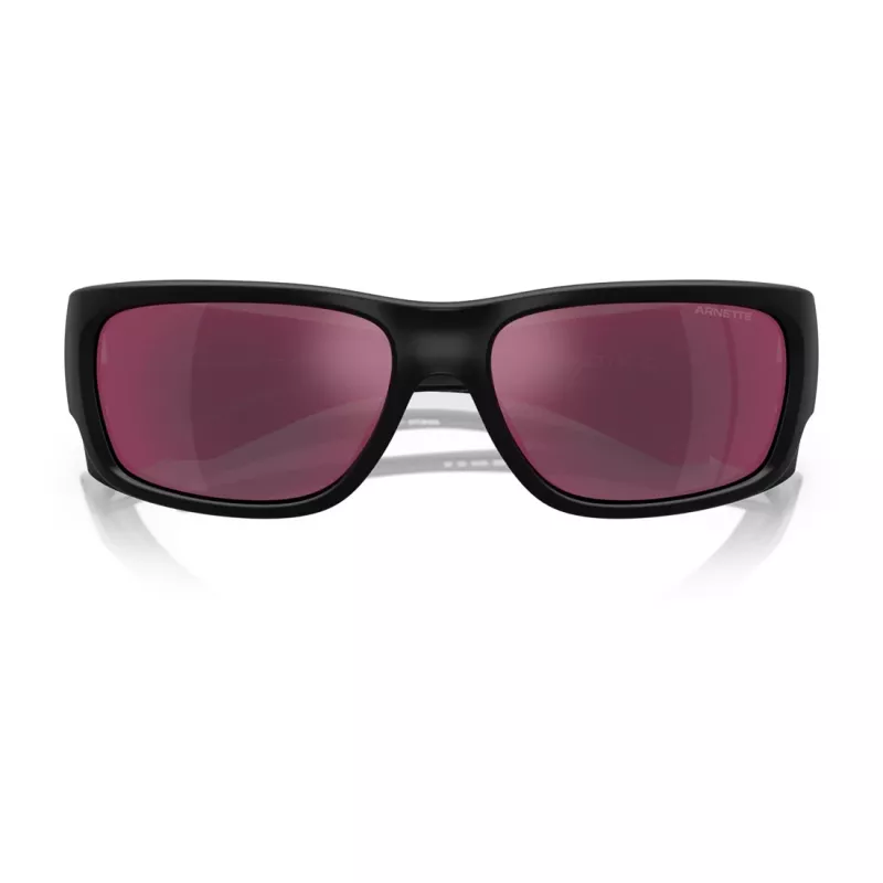 Arnette AN4345-29006Q Vīriešu taisnstūra saulesbrilles matēti melnas tumši pelēkas 62mm