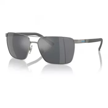 ARNETTE Vīriešu saulesbrilles AN3091-7416G Matēts melns rāmis, pelēkas spoguļa sudraba lēcas, 61 mm