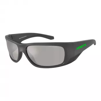 ARNETTE Vīriešu saulesbrilles AN4345-28706G Taisnstūra matēts melns rāmis, pelēks spoguļa sudraba lēcas 62mm