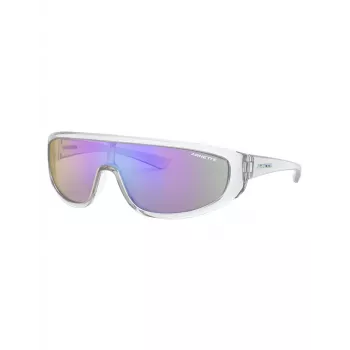 ARNETTE Unisex A42642634Y730 Saulesbrilles Vairogs Matēti Caurspīdīgi Pelēki Tumši Pelēki 135mm