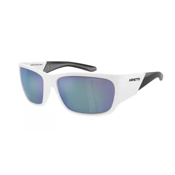 ARNETTE Unisex saulesbrilles AN43242863Y76 - Matēts melns rāmis, tumši pelēkas spoguļsudraba lēcas, 61 mm