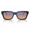 ARNETTE Unisex saulesbrilles AN4334-12422H Matēti melnas taisnstūra formas polarizētas 53mm