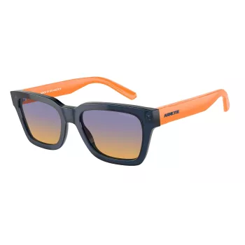 ARNETTE Unisex saulesbrilles AN4334-12422H Matēti melnas taisnstūra formas polarizētas 53mm
