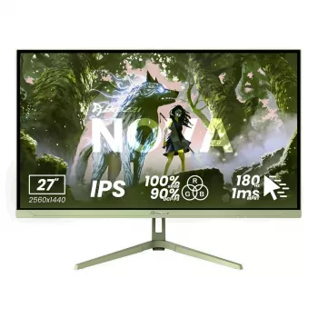 Arozzi Nova 27 collu IPS QHD spēļu monitors - 2560x1440, 260Hz, 1ms, Forest Green