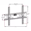 ART AR-33 Fiksētais sienas stiprinājums 26-60 collu LCD/LED televizoriem, 45 kg, VESA 400x400, plāns 24 mm profils, melns