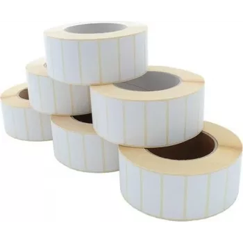 ARTDEV Termopārsūtīšanas etiķešu ruļļi 50x20mm, 3000 etiķetes, baltas, 76mm serde, 135mm OD