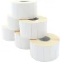ARTDEV Termopārsūtīšanas etiķešu ruļļi 60x20mm, 110mm ruļļa diametrs, 40mm serde, 2600 etiķetes/rullī, balts, papīrs, pastāvīga līme