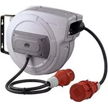 AS SCHWABE 15m 400V 16A 5-polīga CEE pagarinātāja kabeļa spole H07RN-F 5G2.5 IP44 12649