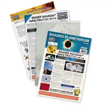 AstroSolar drošības plēve OD 5.0, 20,5x29 cm Saules filtra loksne