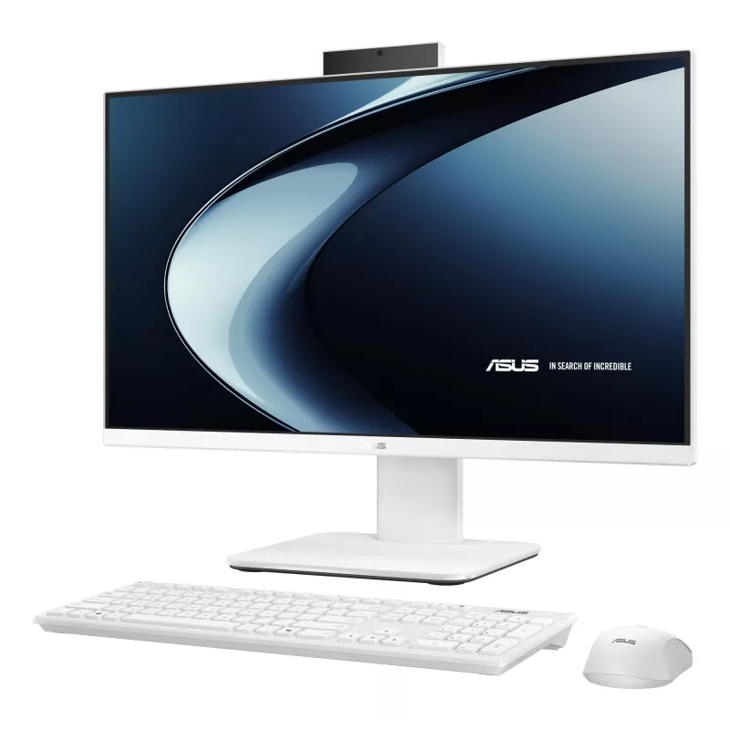 ASUS AiO 23.8 collu viss-vienā dators, Intel Core 5 220H, 16GB DDR5, 512GB SSD, Windows 11 Pro, balts