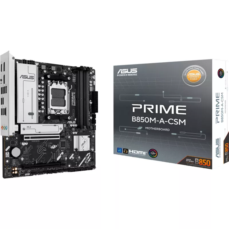 ASUS Prime B850M-A-CSM Micro-ATX mātesplate Socket AM5 AMD B850 Chipset