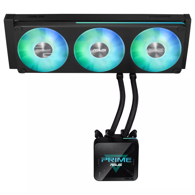 ASUS Prime SLC II 360 ARGB LCD AIO Šķidruma CPU Dzesētājs, 360 mm Radiators, 3 x 120 mm ARGB Ventilatori, LGA 1851/1700/1200/115x/AM5/AM4