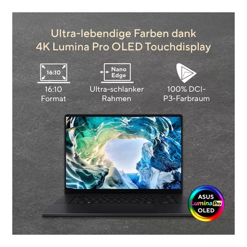 ASUS ProArt P16 (H7606WW-SE002X) AI klēpjdators, 16 collu 4K OLED, Ryzen AI 9 HX 370, 64GB RAM, 2TB SSD, RTX 5080, Windows 11 Pro