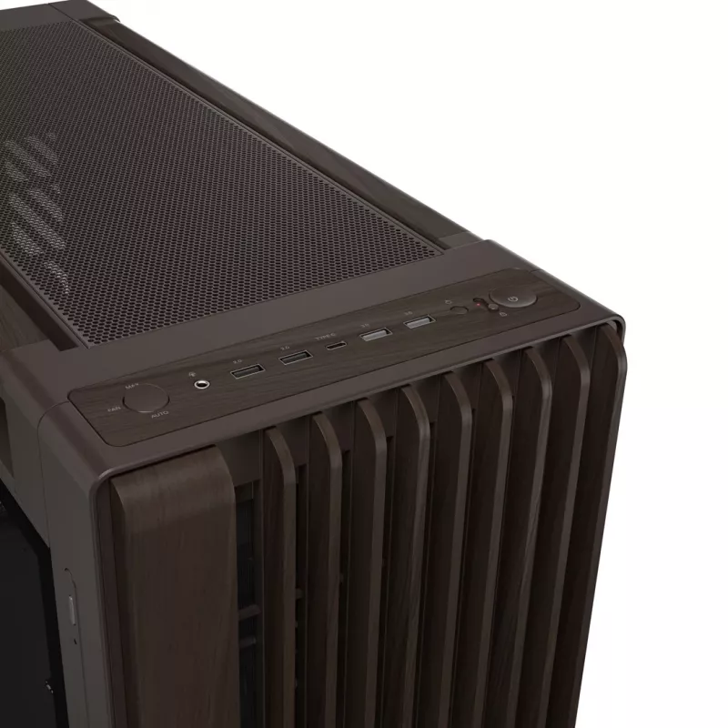 ASUS ProArt PA602 Wood Edition Retro Brown - Midi tornis ar rūdīta stikla paneli