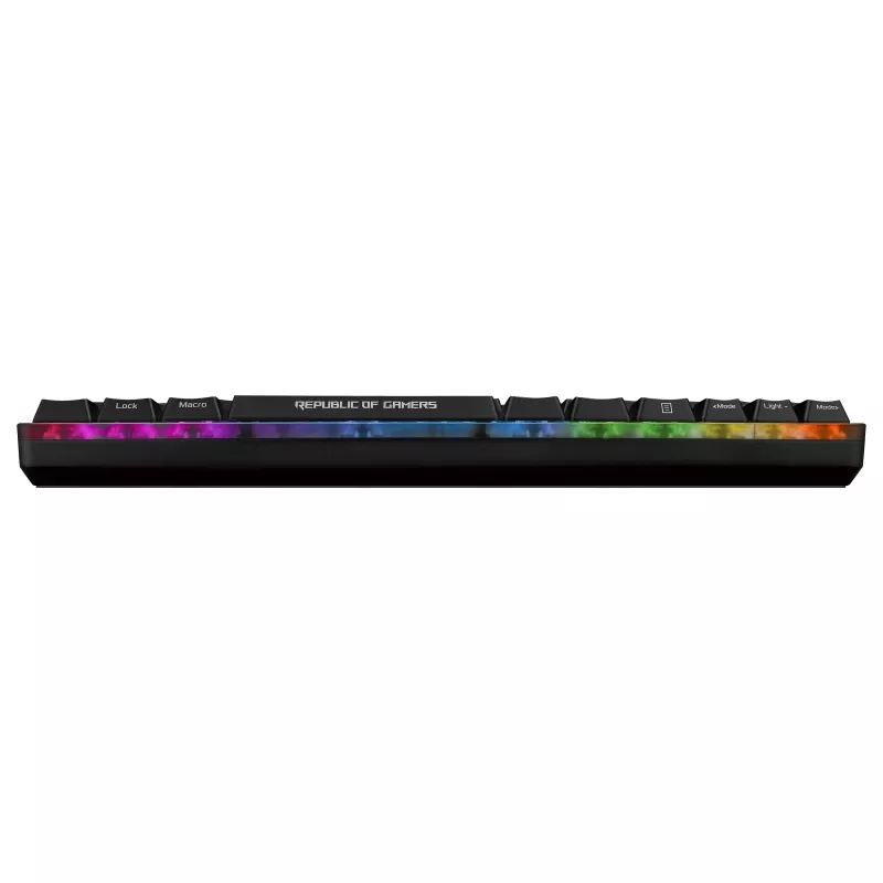ASUS ROG Falchion NX mehāniskā spēļu tastatūra, 65% formas faktors, ROG NX Red slēdži, bezvadu/vadu, RGB fona apgaismojums, melna