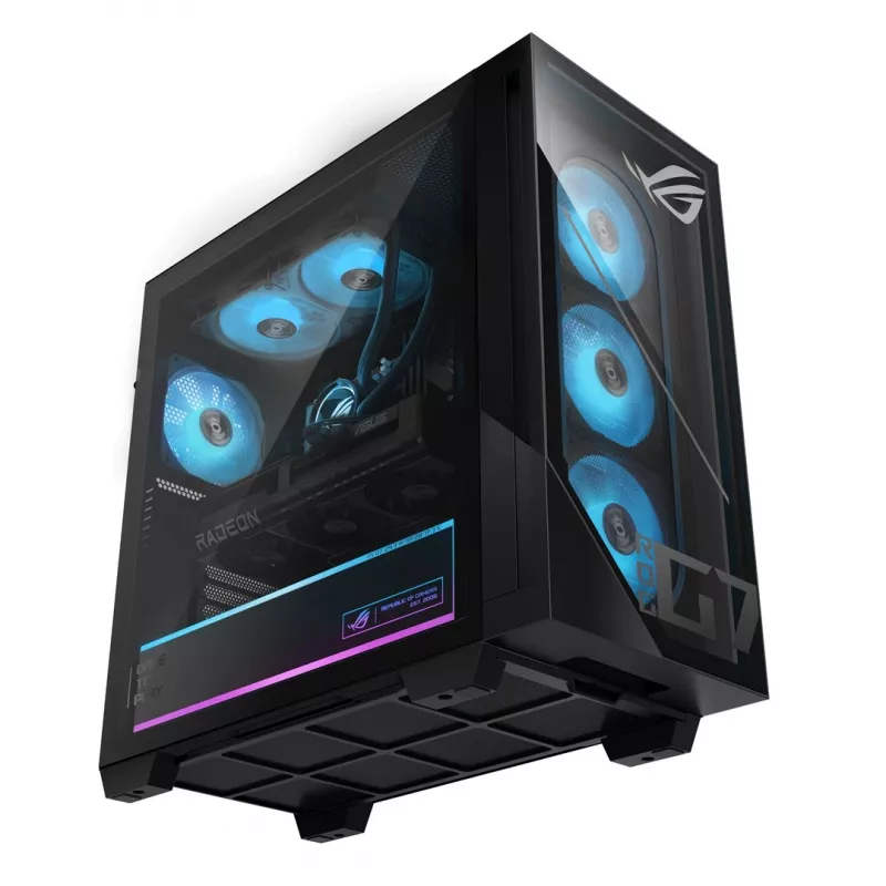 ASUS ROG G700 GM700TZ-R9800X283W Spēļu torņa dators - AMD Ryzen 7 9800X3D, 32GB DDR5, 2TB SSD, Radeon RX 9070 XT, Windows 11 Home, Melns