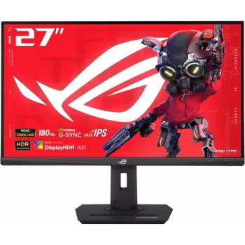 ASUS ROG Strix XG27ACS 27 inch QHD Fast IPS spēļu monitors, 180Hz, 1ms, DisplayHDR 400, G-SYNC Compatible, FreeSync Premium, USB-C