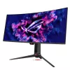 ASUS ROG Swift OLED PG34WCDN 34 collu izliekts spēļu monitors, WQHD, 360Hz, QD-OLED, HDMI, DP, USB-C, USB centrmezgls, melns
