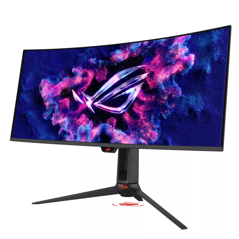 ASUS ROG Swift OLED PG34WCDN 34 collu izliekts spēļu monitors, WQHD, 360Hz, QD-OLED, HDMI, DP, USB-C, USB centrmezgls, melns