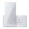 ASUS RP-BE58 divjoslu Wi-Fi 7 diapazona paplašinātājs, BE3456, 2.4GHz 574Mbps + 5GHz 2882Mbps, 1x Gigabit ports, AiMesh, WPA3, balts
