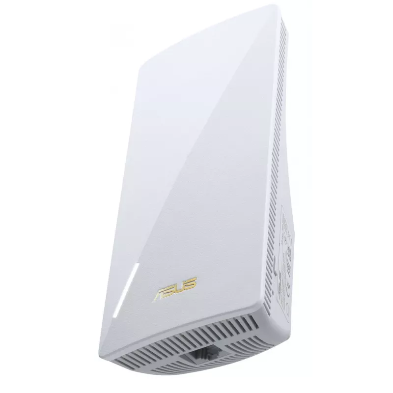 ASUS RP-BE58 divjoslu Wi-Fi 7 diapazona paplašinātājs, BE3456, 2.4GHz 574Mbps + 5GHz 2882Mbps, 1x Gigabit ports, AiMesh, WPA3, balts