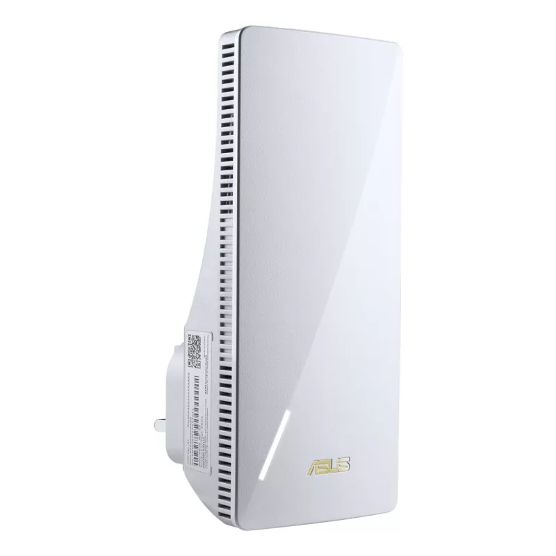 ASUS RP-BE58 divjoslu Wi-Fi 7 diapazona paplašinātājs, BE3456, 2.4GHz 574Mbps + 5GHz 2882Mbps, 1x Gigabit ports, AiMesh, WPA3, balts