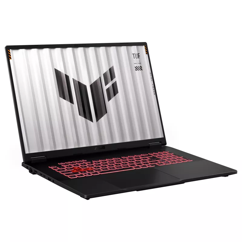 ASUS TUF Gaming A18 FA808UP-S8133W spēļu klēpjdators, 18 collu WUXGA IPS 144Hz, AMD Ryzen 7 260, 16GB DDR5, 512GB SSD, GeForce RTX 5070 8GB, Windows 11 Home, vācu QWERTZ tastatūra
