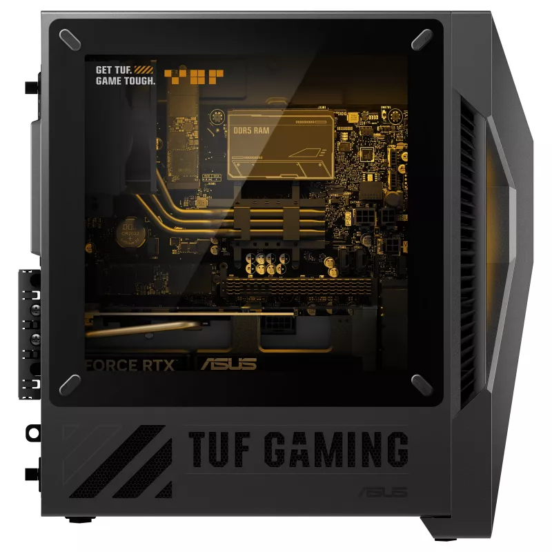 ASUS TUF Gaming T500 T500MV-07240H242W Intel Core 7 240H 32 GB DDR5-SDRAM 1 TB SSD NVIDIA GeForce RTX 5060 Ti Windows 11 Home Mini Tower dators, melns, pelēks