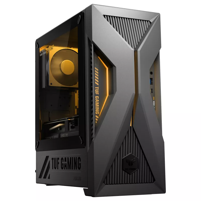 ASUS TUF Gaming T500 T500MV-07240H242W Intel Core 7 240H 32 GB DDR5-SDRAM 1 TB SSD NVIDIA GeForce RTX 5060 Ti Windows 11 Home Mini Tower dators, melns, pelēks