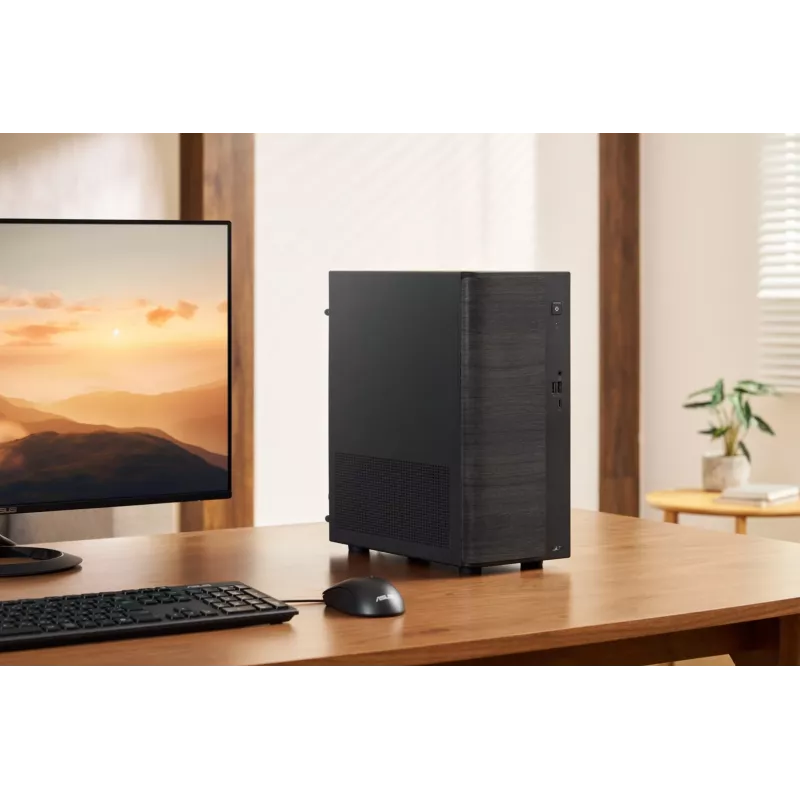 ASUS V700 Mini Tower VM701MG-OR7445039W Copilot+ PC, AMD Ryzen AI 7 445, 16GB DDR5, 512GB SSD, Windows 11 Home, melns ar koka akcentu