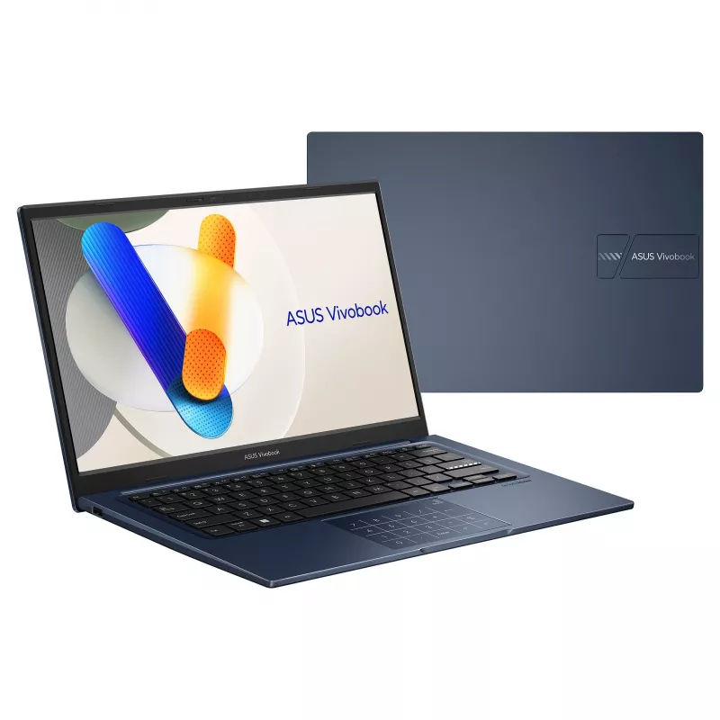 ASUS Vivobook 14 X1404VA-DISEB2213W klēpjdators, 14 collu Full HD IPS, Intel Core 3 100U, 8GB DDR5, 256GB SSD, Windows 11 Home, franču AZERTY tastatūra