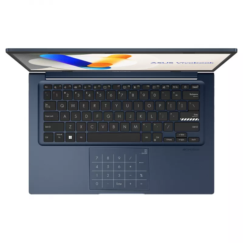 ASUS Vivobook 14 X1404VA-DISEB2213W klēpjdators, 14 collu Full HD IPS, Intel Core 3 100U, 8GB DDR5, 256GB SSD, Windows 11 Home, franču AZERTY tastatūra