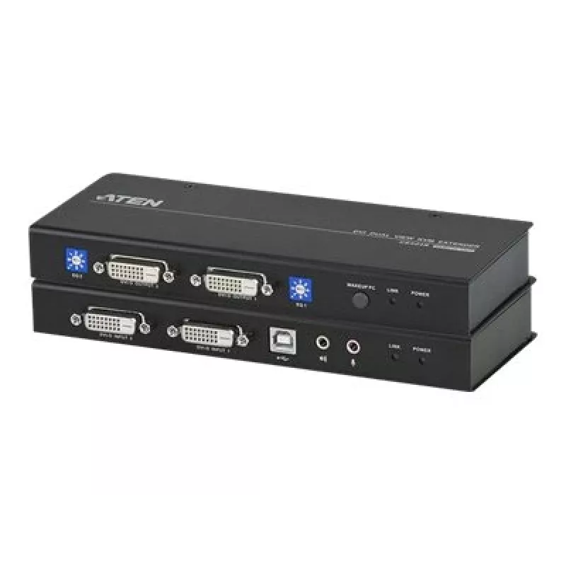 ATEN CE604-AT-G KVM pagarinātājs - 2x DVI, audio, USB, RS-232, 60m
