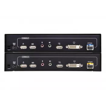 ATEN CE680 KVM audio USB seriālais pagarinātājs pa optisko šķiedru, DVI Dual Link, 600 m, 1310/1550 nm