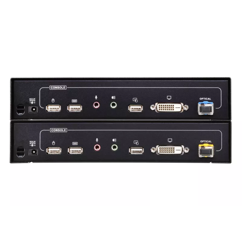ATEN CE680 KVM audio USB seriālais pagarinātājs pa optisko šķiedru, DVI Dual Link, 600 m, 1310/1550 nm