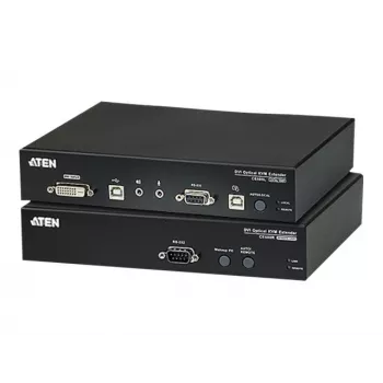 ATEN CE680 KVM audio USB seriālais pagarinātājs pa optisko šķiedru, DVI Dual Link, 600 m, 1310/1550 nm