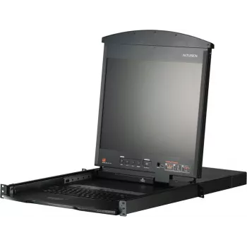 ATEN KL1508AiM CH 8 portu 17 collu LCD Cat5e/6 KVM over IP komutators (divsliežu, Šveices klaviatūra)