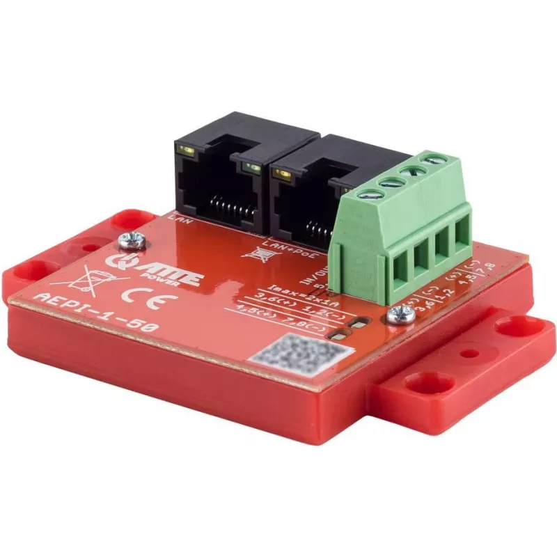 ATTE AEPI-1-50 pasīvais PoE adapteris 1 kanālu 10/100/1000 Mbps Gigabit Ethernet